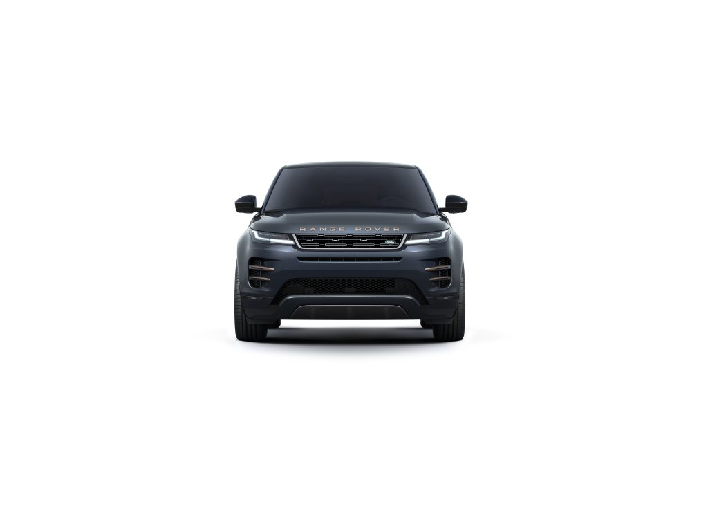 Range Rover Evoque, crni, studijski kadar iz pravca napred