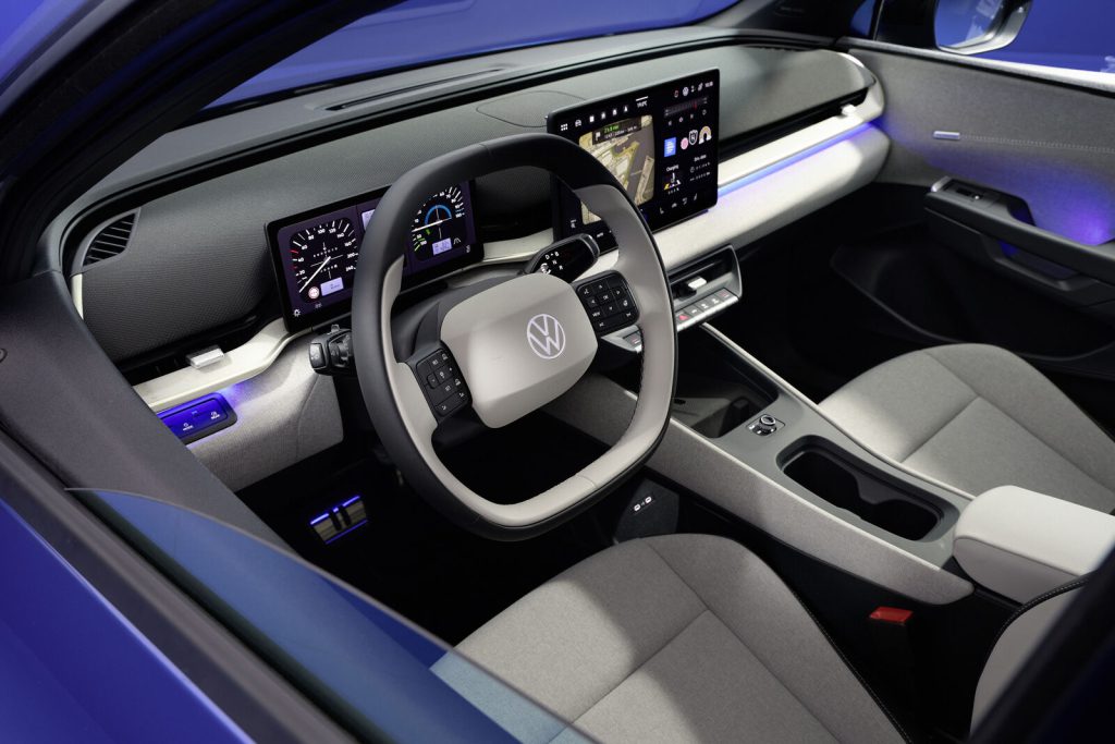 Enterijer Volkswagena ID. Polo, volan, digitalni kokpit i infotainment ekran