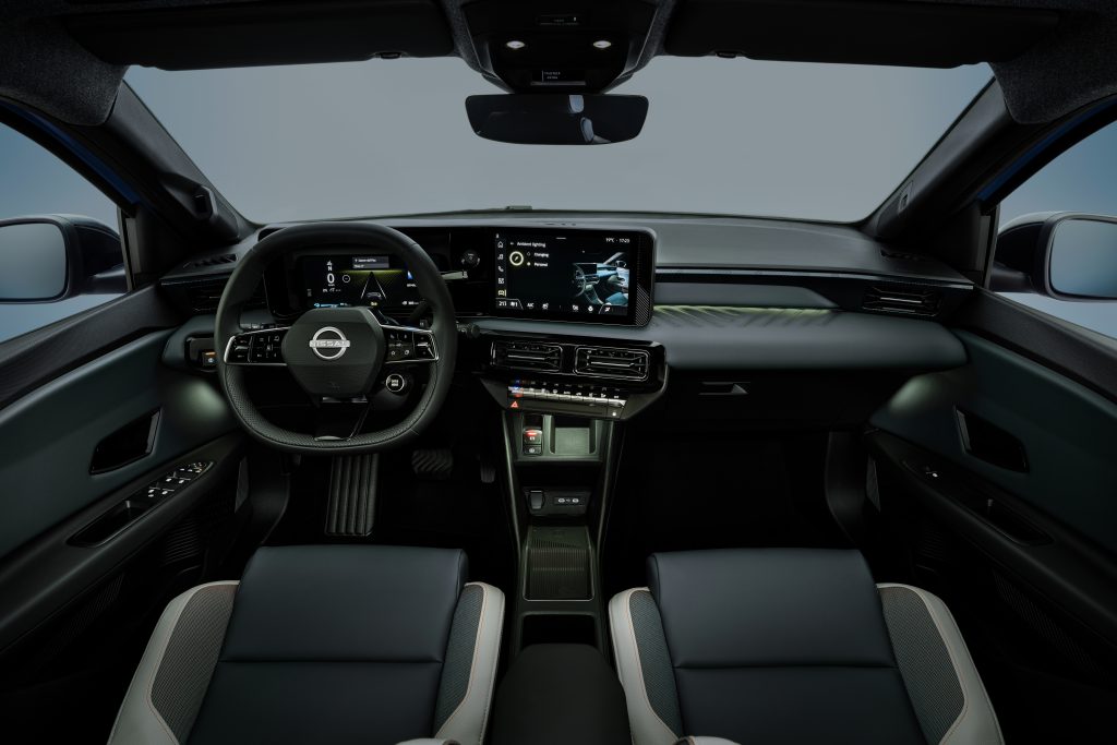 Enterijer nove Nissan Micre EV sa digitalnom instrument tablom i ekranom NissanConnect sistema