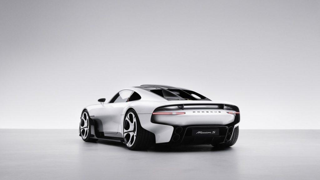 Porsche Mission S, pogled na zadnji deo i krovnu liniju vozila