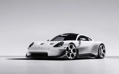 Porsche Mission S vizionarski model, pogled na prednji deo i bok vozila
